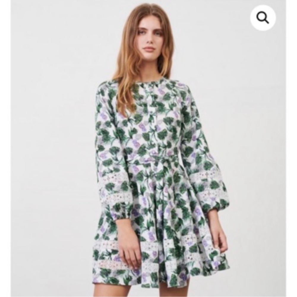 Maje Floral Long Sleeve Dress